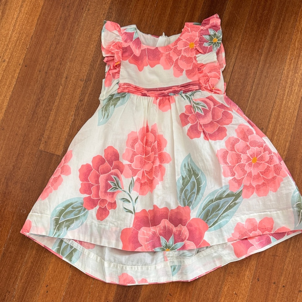 Tea Collection Pink Floral Kids Dress